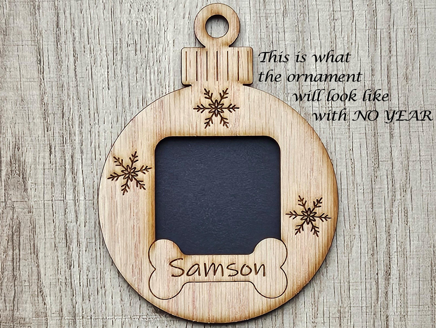 3" Dog Christmas Ornament for Dog Personalized with Name Dog's First Christmas Puppy's First Christmas Photo Ornament for Dog 1st Christmas