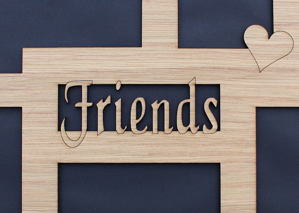11x14 Friends, BFF, Pals, Forever Buddies custom wood mat collage for frame