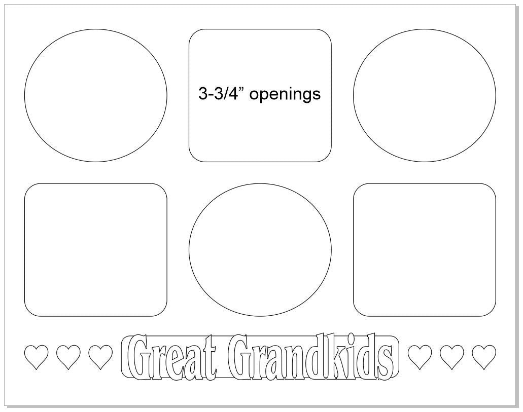 11x14 Great Grandkids Wood Photo-Picture Mat Collage Insert