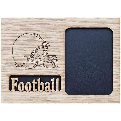 5x7 Football with Helmet Picture Frame - Holds 3x4 inch photo - High School Football - Gift for Dad - Gift for Mom - Football Mom