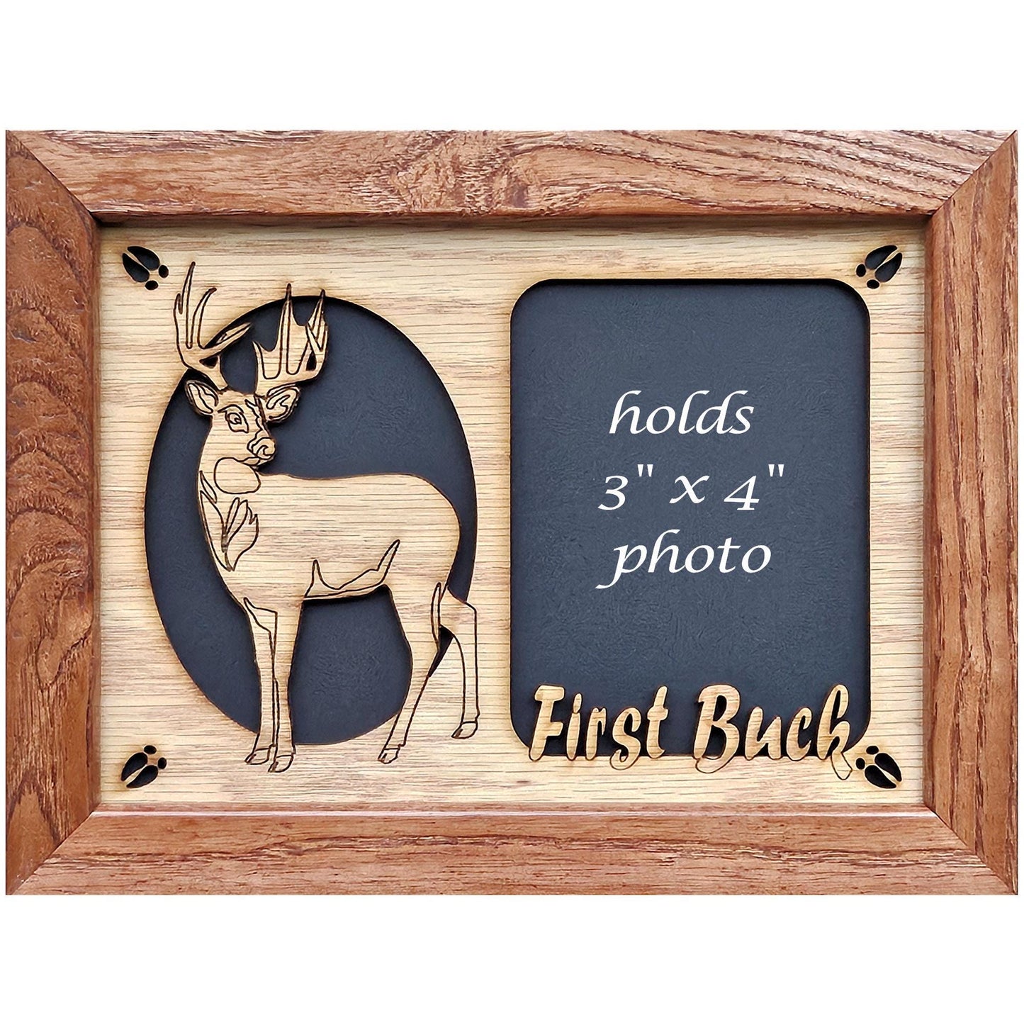 5x7 First Buck Deer Hunting Picture Frame - Wildlife - Gift for Hunter - Gift for Dad - Gift for Mom