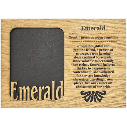 5x7 Name Meaning Picture Frame Mat Insert for 3-1/2x5 or 4x6 photo Engraved Baby Gifts First Baby Gifts Meanings of Names Wood Mats