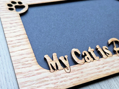 5x7 My Cat is Purrrrfect Picture Frame - Holds 4x6 photo - Gift for cat lover - Crazy Cat Lady - Feline Gift