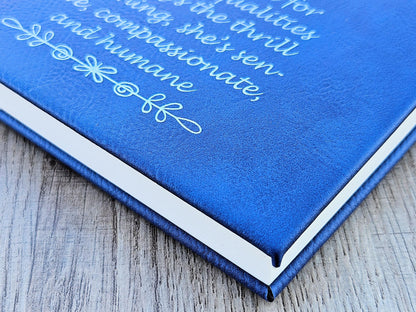 Leatherette Journal Personalized with Name Meaning - Lined Pages - comes in many colors including Blue - Journal for Women, Girls, Moms