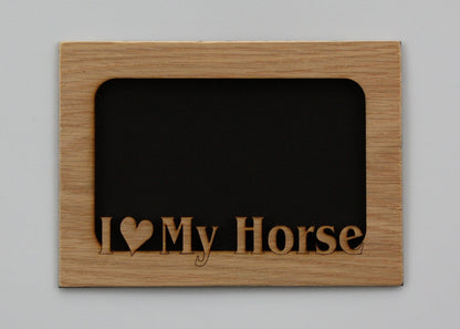 5x7 I Love My Horse Wood Photo-Picture Mat Insert