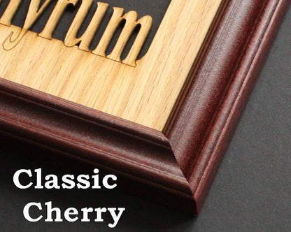 Personalized Name Frame 8x10 | Custom Picture Frame with Engraved Mat for 5x7 or 8x10 Photo | Gift for Parents | Grandparents & Baby Showers