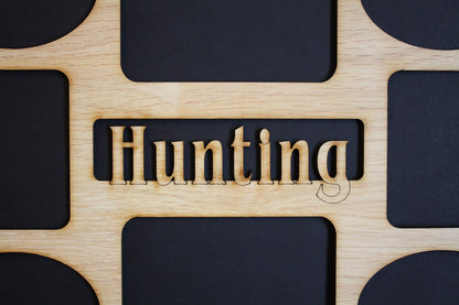 11x14 Hunting Wood Mat Collage insert for Frame - Deer Elk Bear Moose Mountain Lion Turkey Duck and More