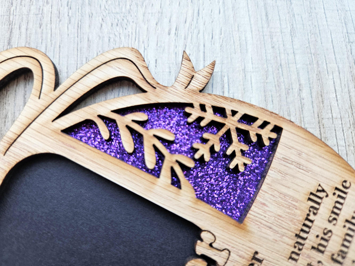 5" Personalized Name Origin and Meaning Ornament Photo Frame | 2x2 photo spot | Holiday Gift Keepsake for Parents, Grandparents & Loved Ones