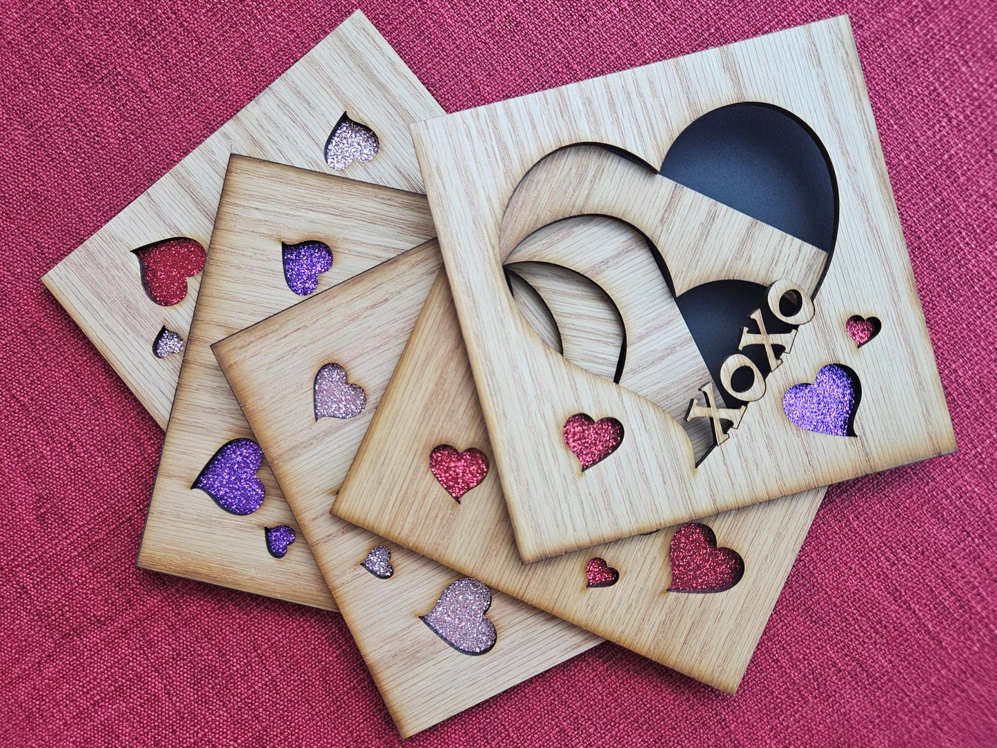 5x5 Bestie Picture Frame for 4x4 photo - Heart Shaped Love Frames - Valentines Day Gift - Anniversary Gift - Wedding Gift - Best Friend Gift