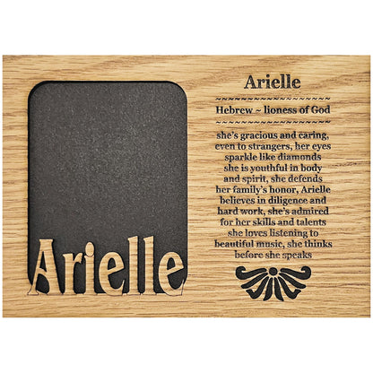 5x7 Name Meaning Picture Frame 5x7 Mat Insert for 3-1/2 x5 or 4x6 photo Personalized Baby Gifts Grandparent Day Custom Wooden Laser Engraved
