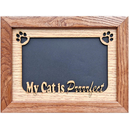 5x7 My Cat is Purrrrfect Picture Frame - Holds 4x6 photo - Gift for cat lover - Crazy Cat Lady - Feline Gift