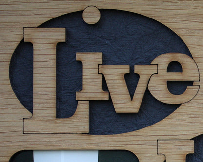 11x14 Live Laugh Love Wood Mat Collage Insert for Frame