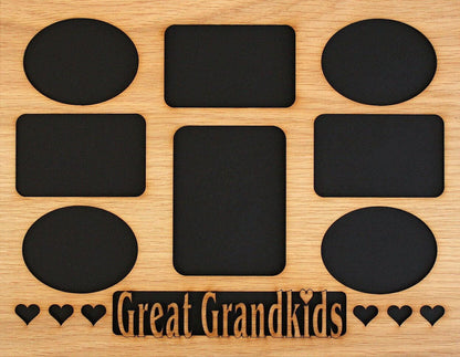 11x14 Great Grandkids Wood Photo-Picture Mat Collage Insert