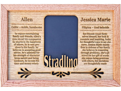 8x12 Name Meaning Picture Frame - holds 4x6 photo - First Name Meaning - Personalized Baby Name Meaning - Custom Couples Engagement Twins