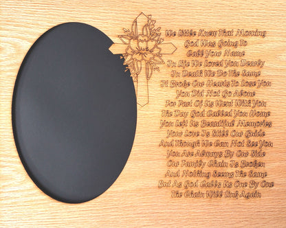 11x14 We Little Knew Memorial Picture Frame with Quote - For loss of a Loved One - Loss of Mother - Loss of Father - Loss of Husband