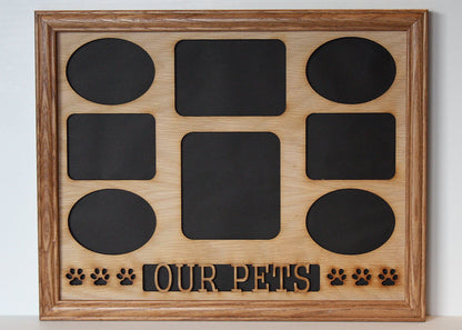11x14 Our Pets Wood Photo-Picture Mat Collage Insert with frame options