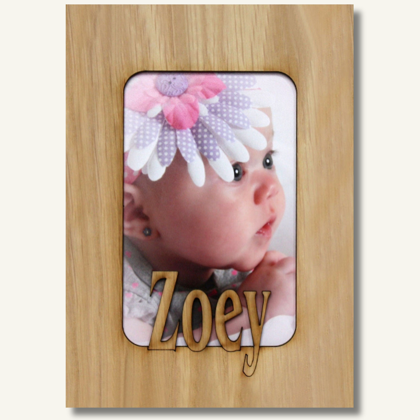 Personalized Baby Name Frame 5x7 | Custom Picture Frame with Engraved Mat | Baby Shower Gift | Nursery Keepsake | Frame the Moment
