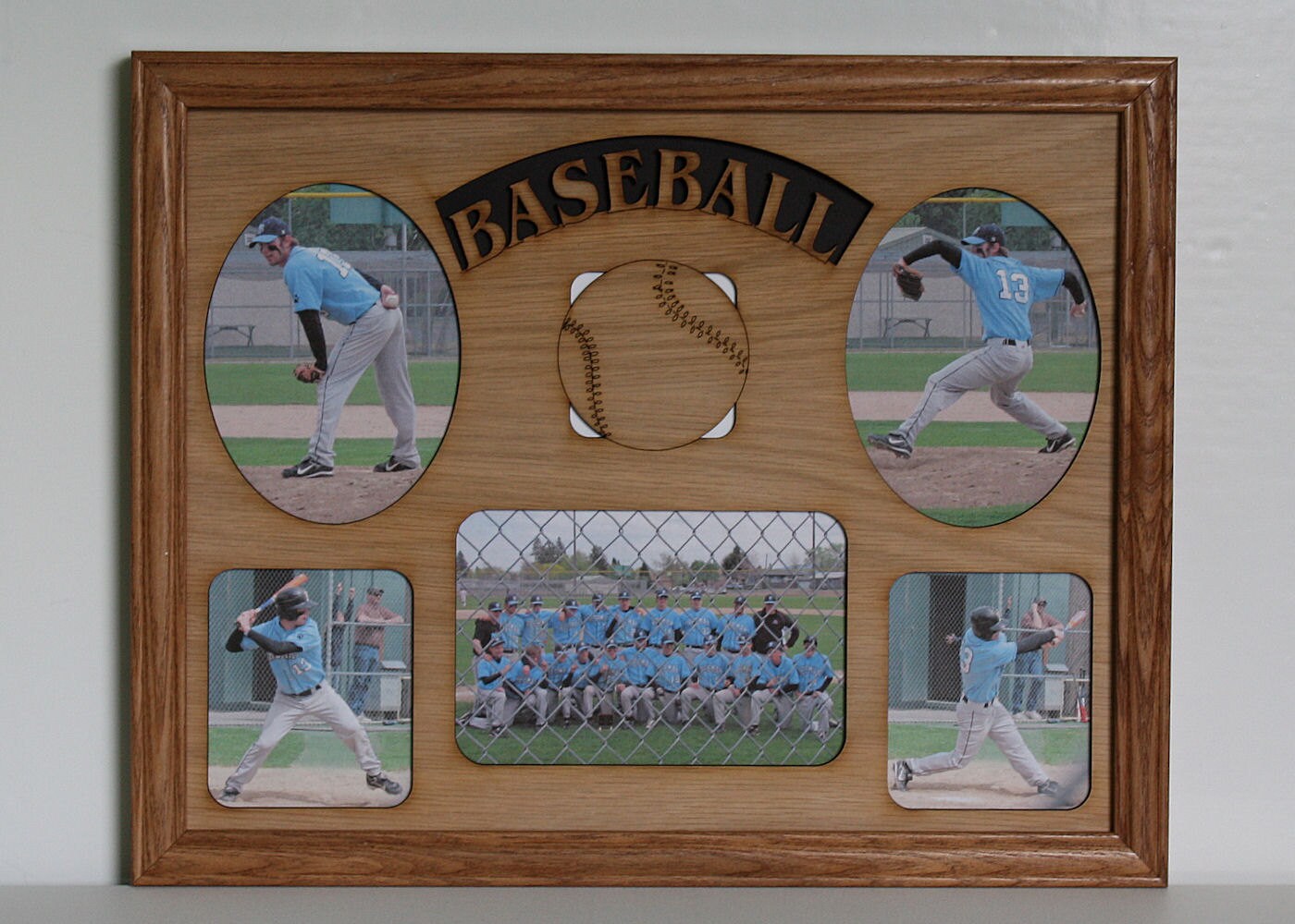 11x14 Baseball Wood Photo-Picture Mat Collage Insert