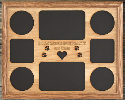 11x14 Dogs Leave Pawprints Wood Photo-Picture Mat Collage Insert