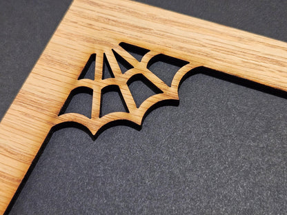 5x7 First Halloween Picture Frame for 4x6 Photo - Halloween Home Decoration - Spider Web - Cobweb - Halloween Gift for New Mother - portrait