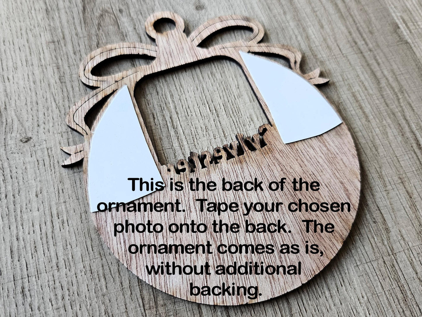 5" Personalized Name Origin and Meaning Ornament Photo Frame | 2x2 photo spot | Holiday Gift Keepsake for Parents, Grandparents & Loved Ones