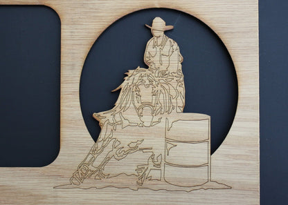 11x14 Barrel Racing Picture Frame Collage Mat Insert - Barrel Racer - Rodeo Mom Gift - Equestrian Gift - Western Decor - FRAME NOT INCLUDED