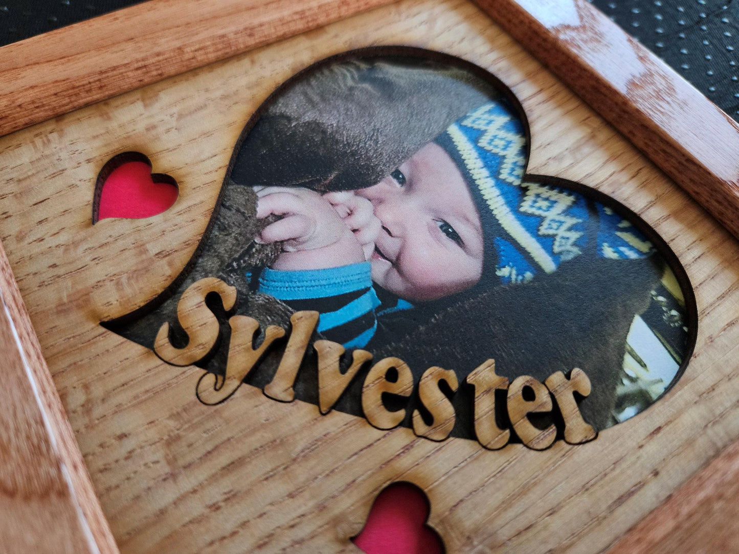 5x5 Heart Shaped Name Frame - Holds 4x4(4x6) photo - Personalized Picture Frames - Mother's Day - Valentines Day - Gift for Grandparents