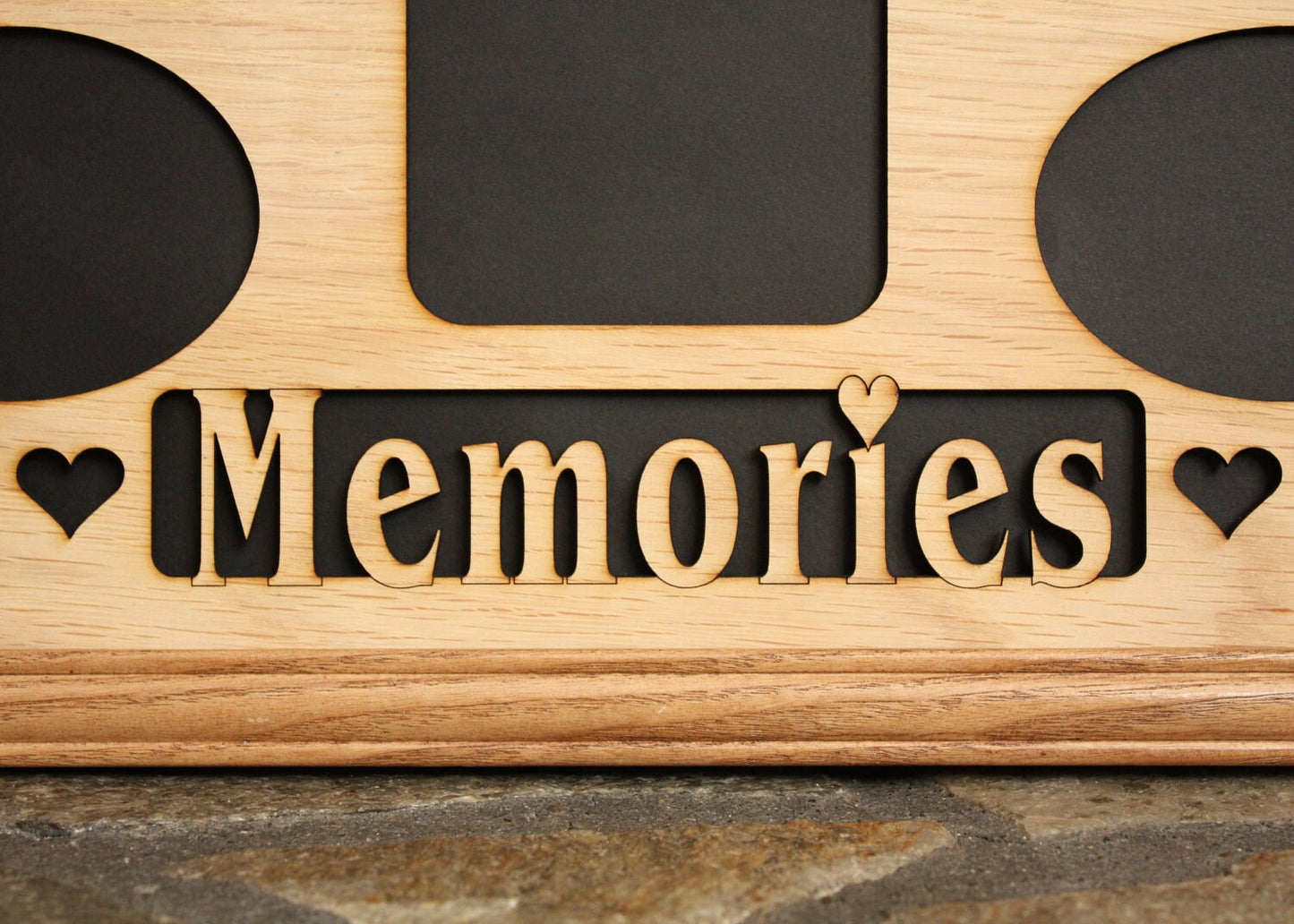 11x14 Memories with Hearts Wood Photo-Picture Mat Collage Insert