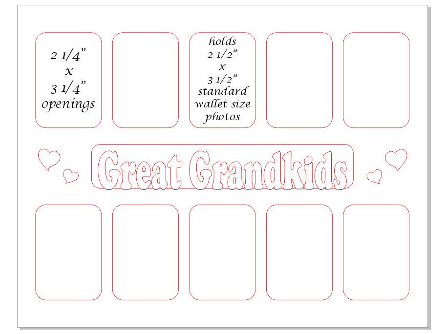 11x14 Great Grandkids Wood Photo-Picture Mat Collage Insert