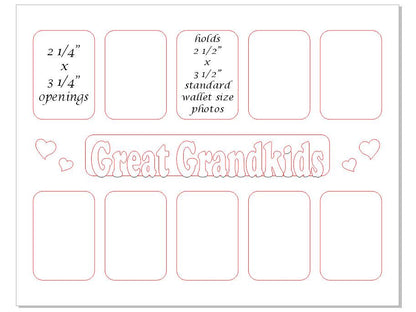 11x14 Great Grandkids Wood Photo-Picture Mat Collage Insert