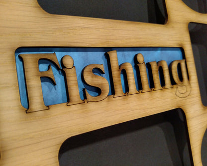 11x14 Fishing Picture Frame Collage Mat Insert - Fishing Gift - Fishing Decor - Fishing Frame - Gift for Fisherman - FRAME NOT INCLUDED