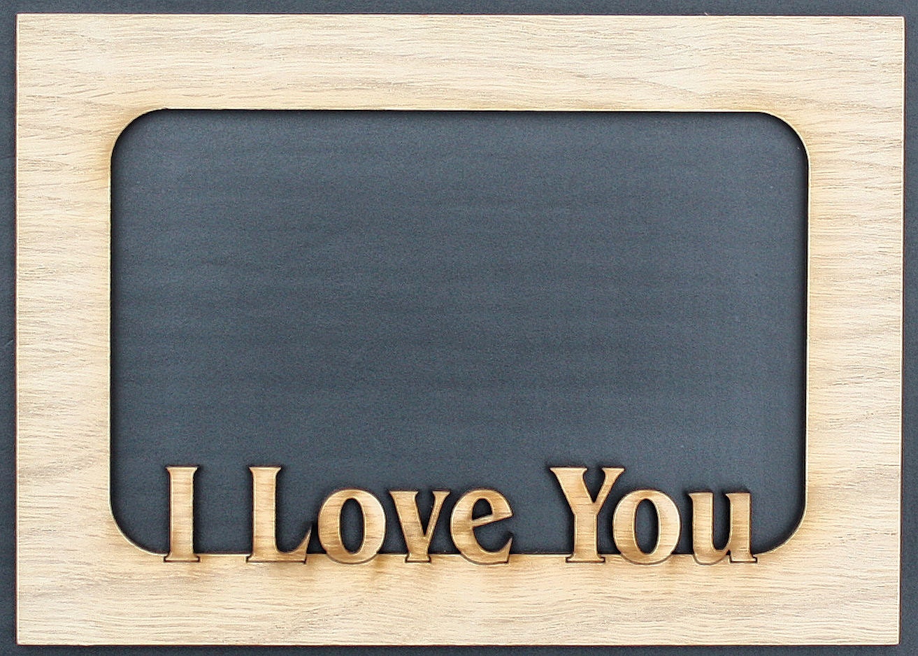 Valentine's Day I Love You Couples Custom Wood Picture Photo Mat Insert for 5x7 frame