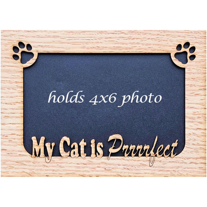 5x7 My Cat is Purrrrfect Picture Frame - Holds 4x6 photo - Gift for cat lover - Crazy Cat Lady - Feline Gift