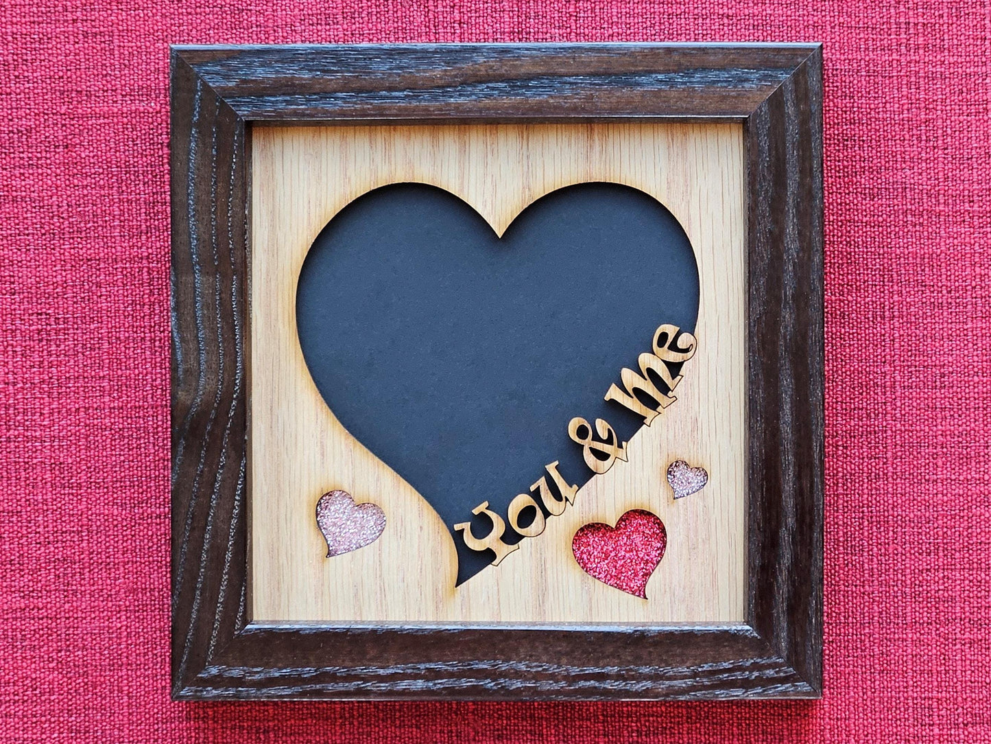 5x5 XOXO Picture Frame for 4x4 photo - Heart Shaped Love Frames - Valentines Day Gift - Anniversary Gift - Wedding Gift - Best Friend Gift