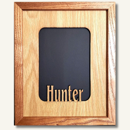 Personalized Name Frame 8x10 | Custom Picture Frame with Engraved Mat for 5x7 or 8x10 Photo | Gift for Parents | Grandparents & Baby Showers