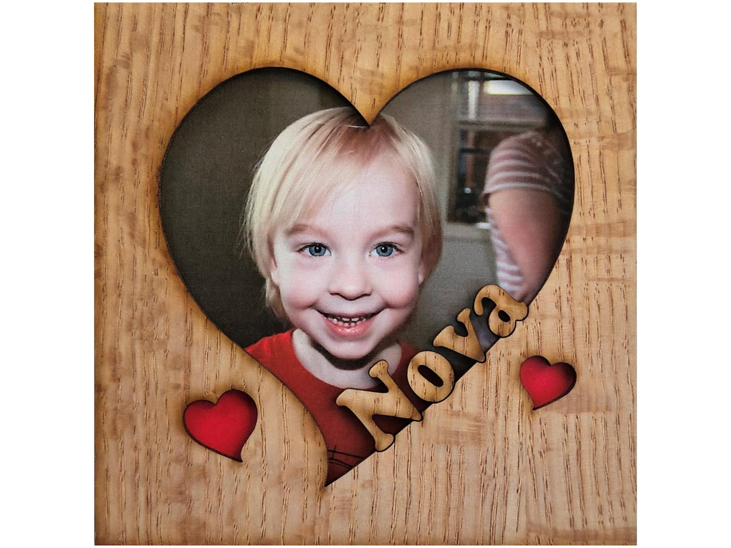 5x5 Valentines Name Frame - Holds 4x4(4x6) photo - Personalized Picture Frames - Heart Shaped Name Frame - Valentines Day - Gift for Couples