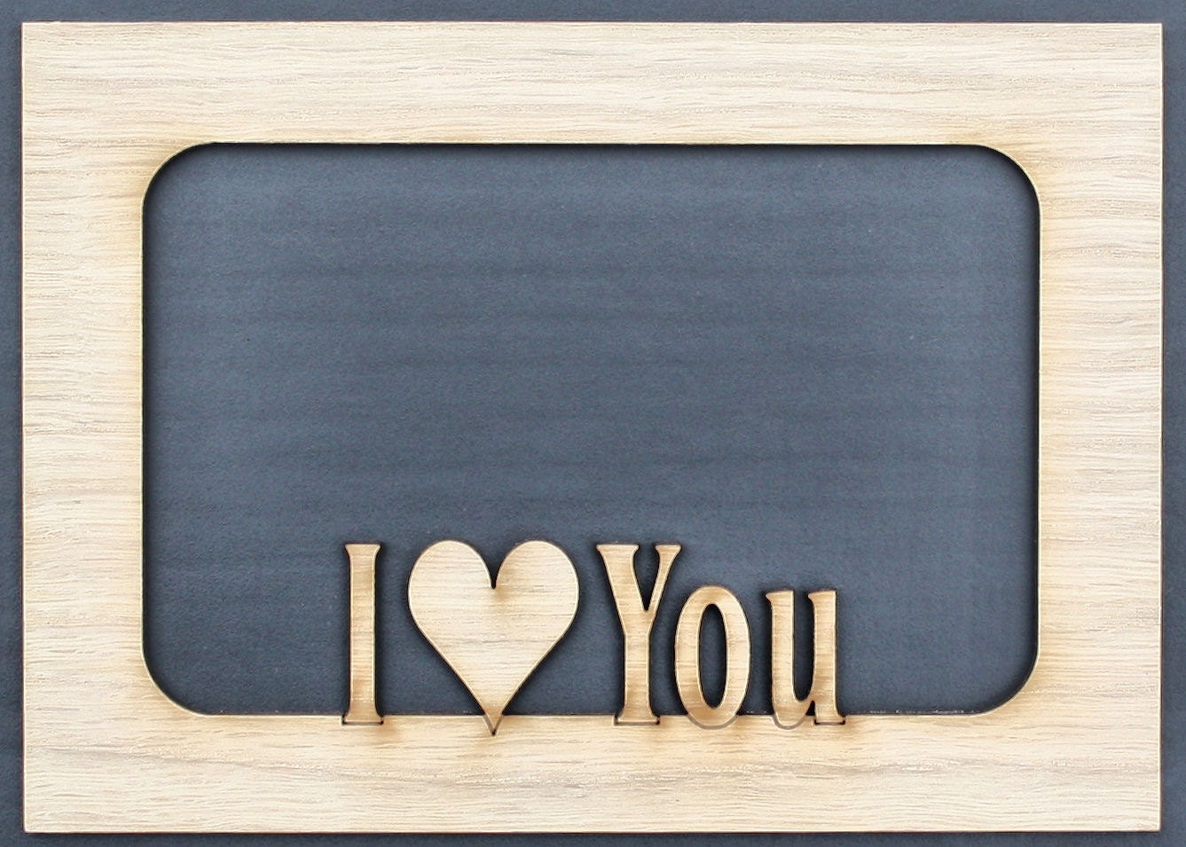 Valentine's Day I Love You Couples Custom Wood Picture Photo Mat Insert for 5x7 frame