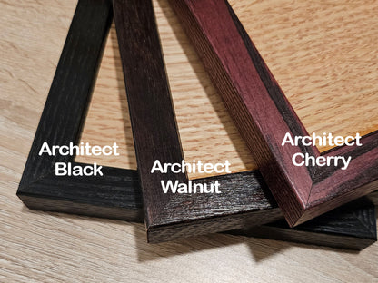 11x14 Wood Picture Frame Collection with glass and a flat back with attached hanging hardware | Architect and Classic Styles for Every “Frame” of Life