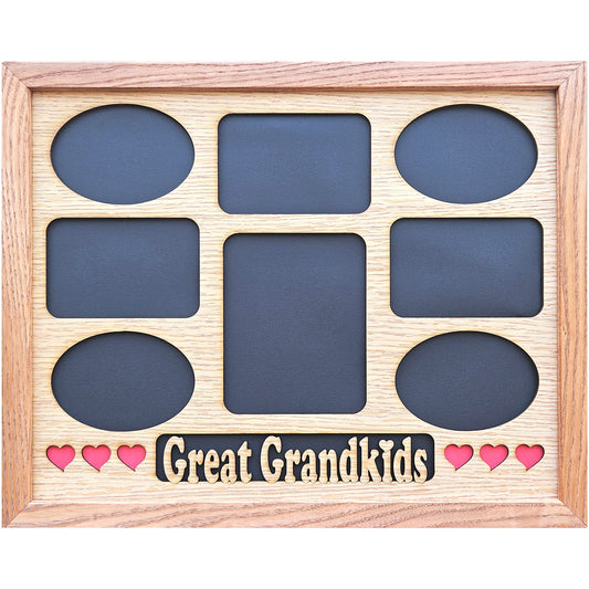 Great Grandkids 11x14 Picture Frame | Great Grandchildren Photo Collage | Wood Picture Mat | Gift for Great Grandparents