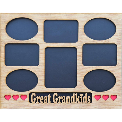 Great Grandkids 11x14 Picture Frame | Great Grandchildren Photo Collage | Wood Picture Mat | Gift for Great Grandparents