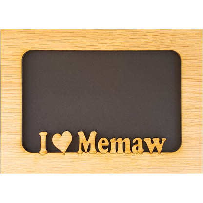 5x7 I Love Memaw Picture Frame | Memaw Gift | Wood Photo Frame