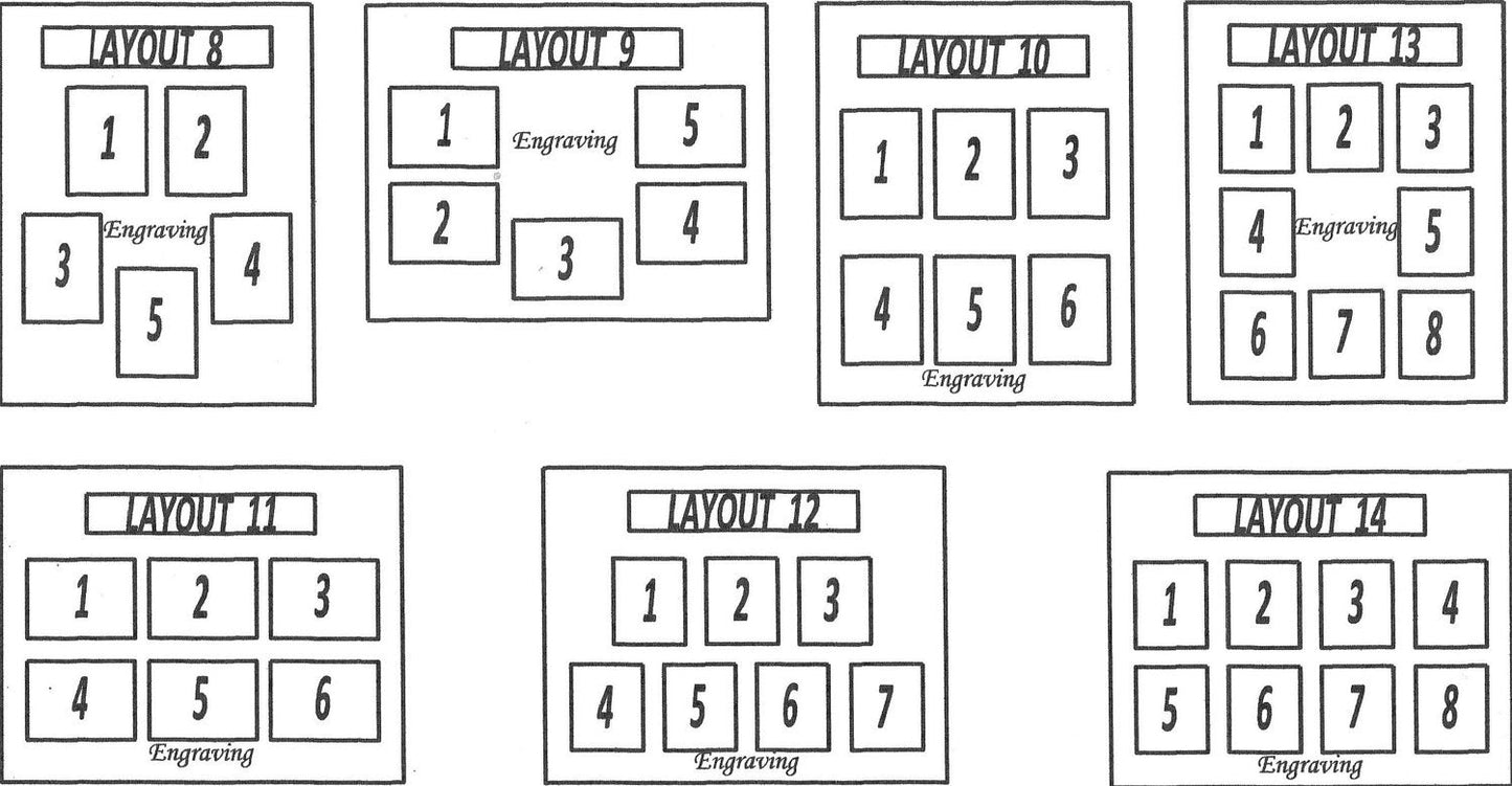 6 to 8 Grandkids Names Mat Insert (ONLY) for 11x14 Picture Frame - Gifts for Great Grandparents Grandchildren Personalized Customized