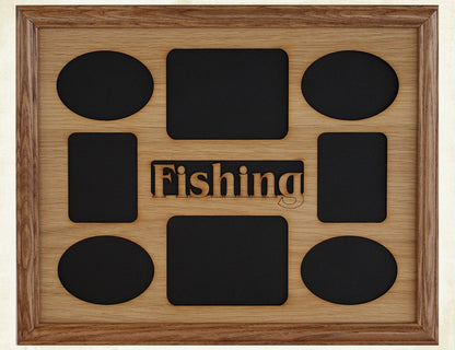 11x14 Fishing Picture Frame Collage Mat Insert - Fishing Gift - Fishing Decor - Fishing Frame - Gift for Fisherman - FRAME NOT INCLUDED