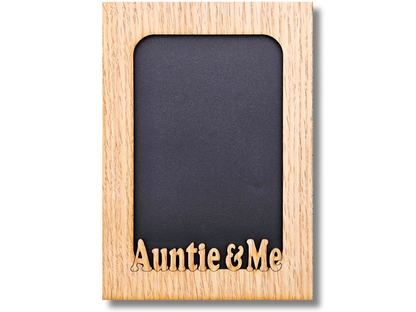 Personalized Aunt Picture Frame | 5x7 Auntie & Me Mat Insert fits a 4x6 picture | Sweet Gift for Aunts Who Mean the World (with Frame Options)