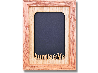 Personalized Aunt Picture Frame | 5x7 Auntie & Me Mat Insert fits a 4x6 picture | Sweet Gift for Aunts Who Mean the World (with Frame Options)