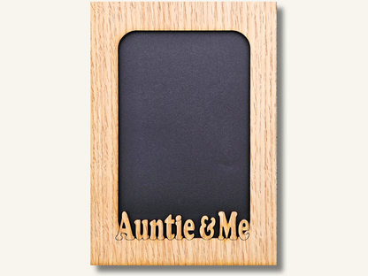 Personalized Aunt Picture Frame | 5x7 Auntie & Me Mat Insert fits a 4x6 picture | Sweet Gift for Aunts Who Mean the World (with Frame Options)
