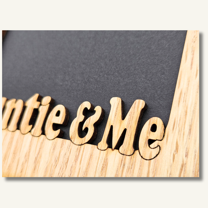 Personalized Aunt Picture Frame | 5x7 Auntie & Me Mat Insert fits a 4x6 picture | Sweet Gift for Aunts Who Mean the World (with Frame Options)