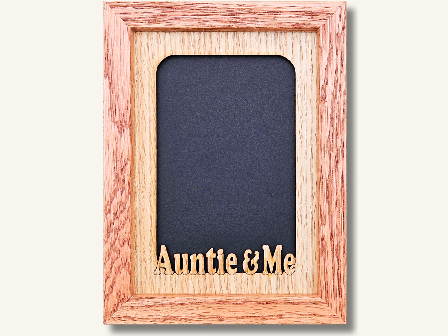 Personalized Aunt Picture Frame | 5x7 Auntie & Me Mat Insert fits a 4x6 picture | Sweet Gift for Aunts Who Mean the World (with Frame Options)
