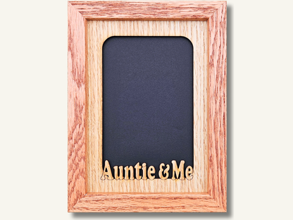 Personalized Aunt Picture Frame | 5x7 Auntie & Me Mat Insert fits a 4x6 picture | Sweet Gift for Aunts Who Mean the World (with Frame Options)
