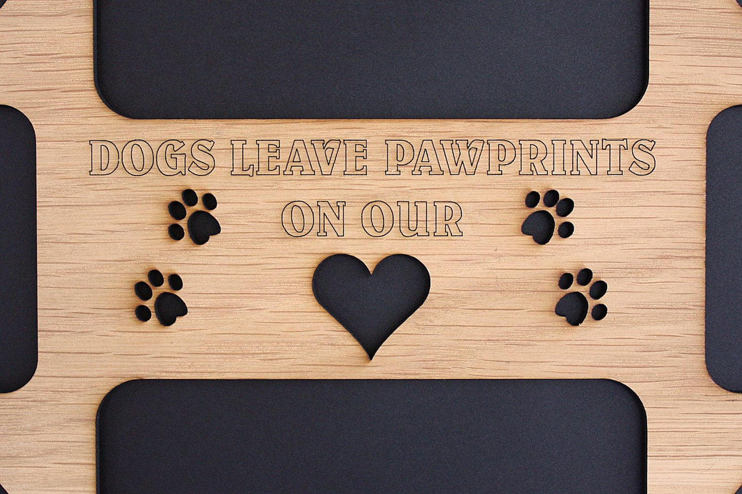 11x14 Dogs Leave Pawprints Wood Photo-Picture Mat Collage Insert